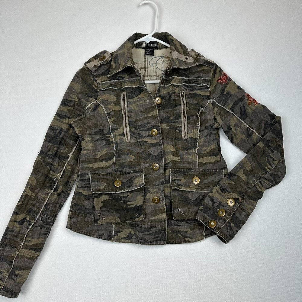 Passport‎ Camo Jacket with Embroidery